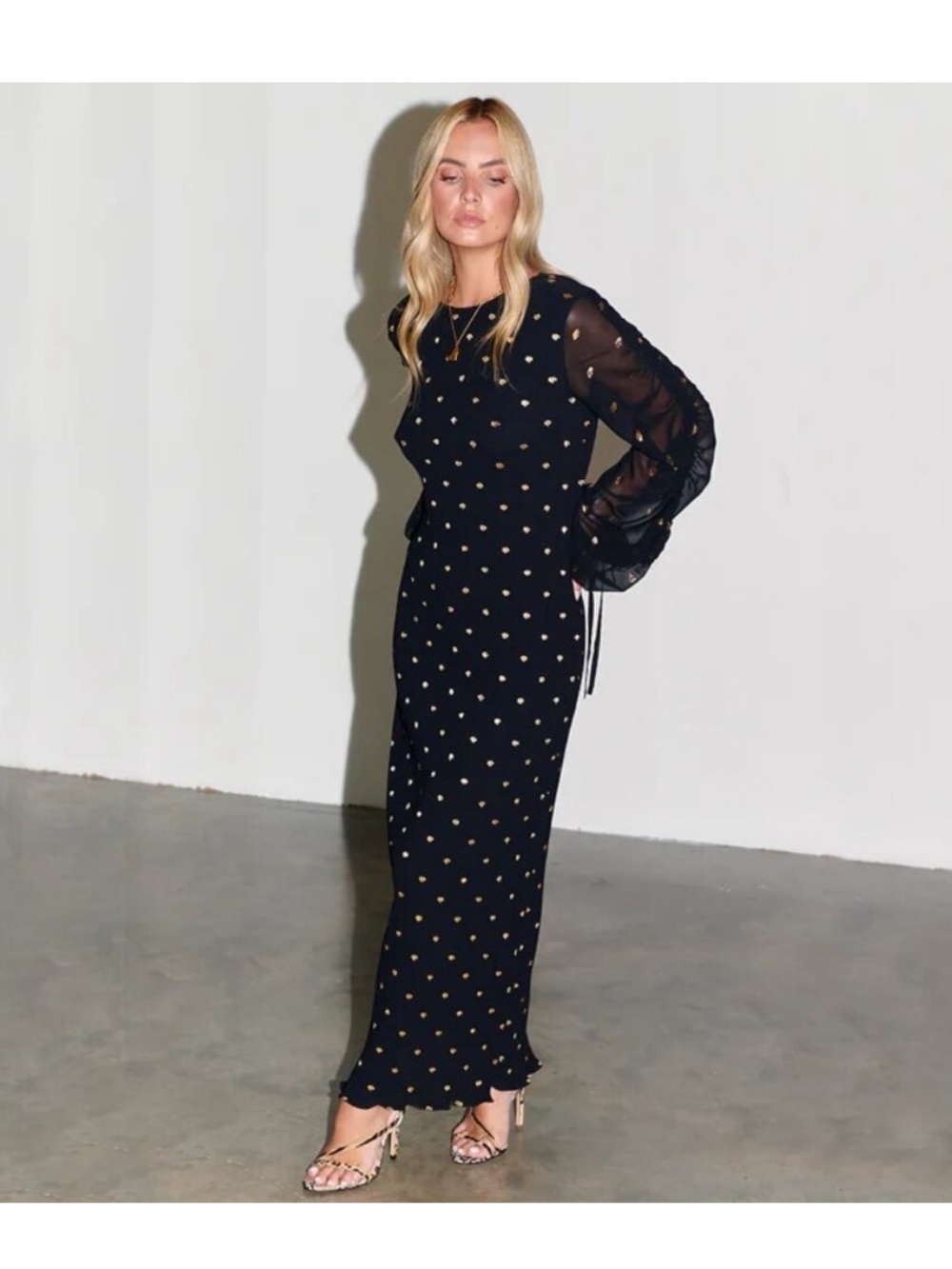 Never Fully Dressed Black Celia Plisse Dress